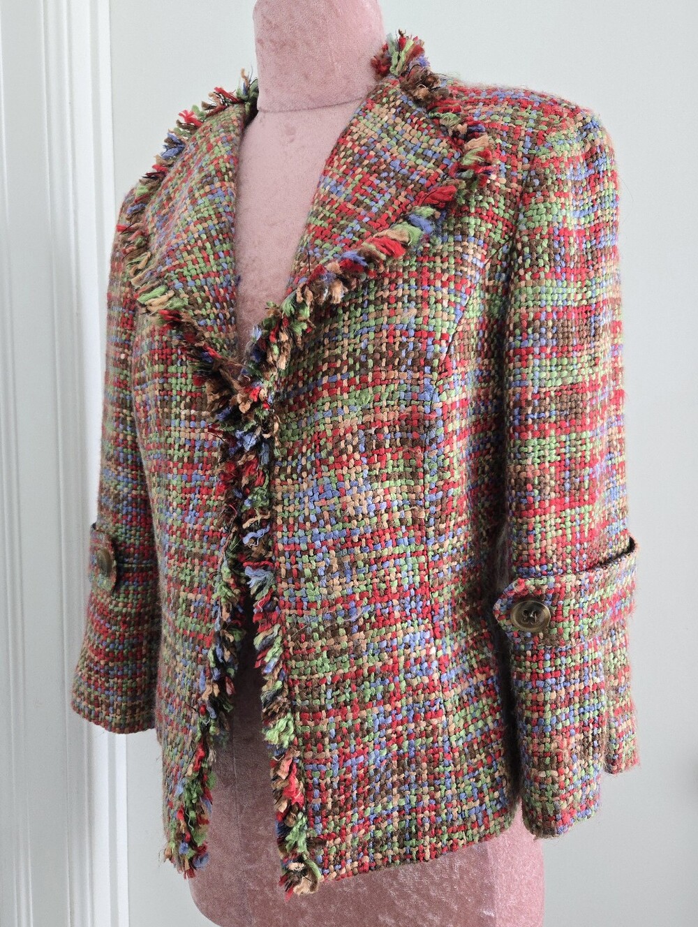 Lafayette 148 NY Tweed Multicolor Jacket Blazer Size 6
